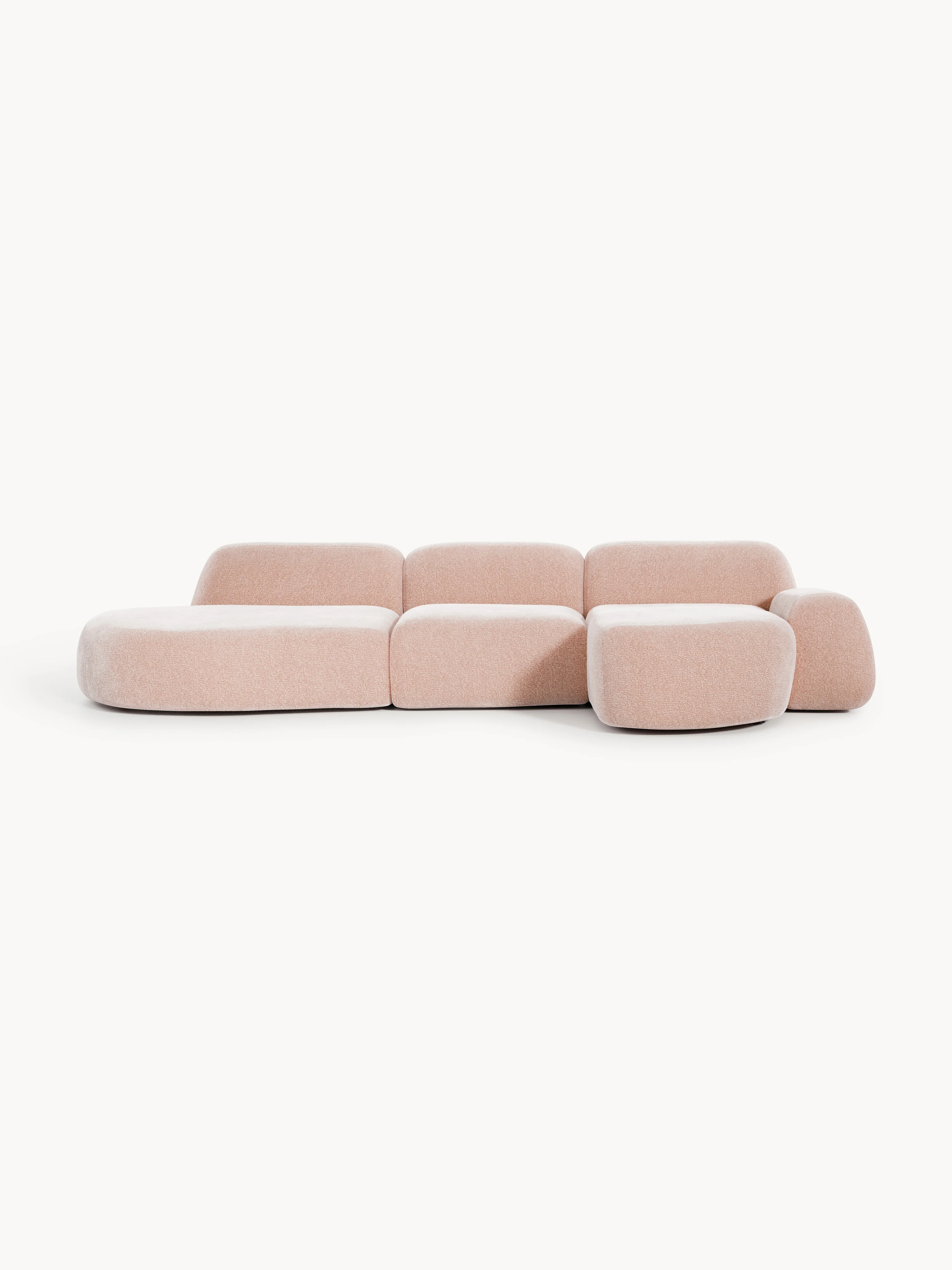 Modulaire hoekbank Wolke (4-zits) met chaise longue