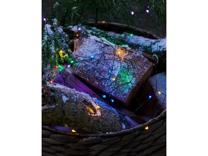 Sirius Knirke Lyskæde 40 LED - Multi/Grøn