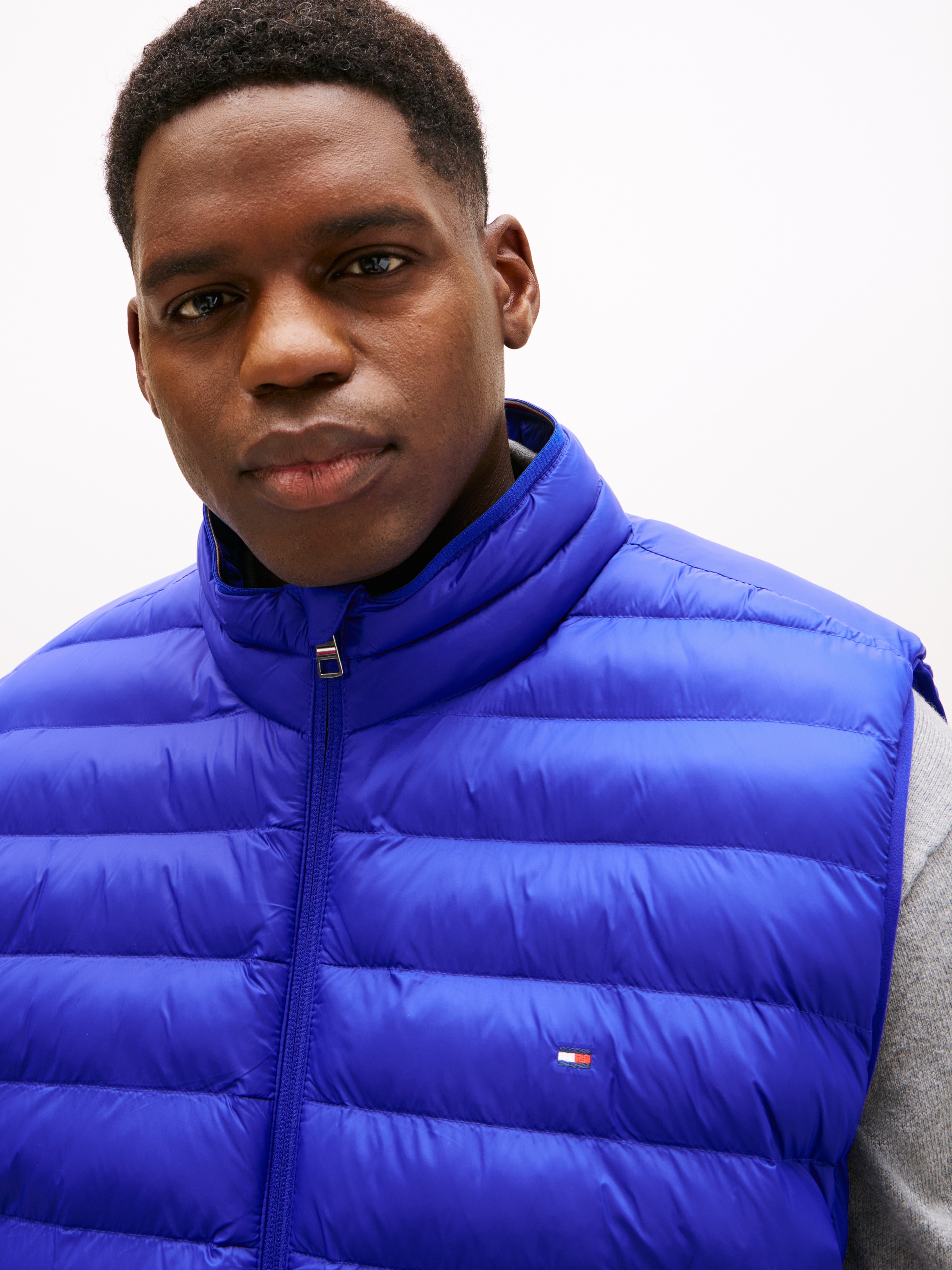 Tommy Hilfiger Big & Tall Steppweste »BT-PACKABLE RECYCLED VEST-B« in Grossen Grössen, Logostickerei
