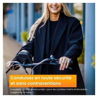 Support et Protection Smartphone Etanche Pour vélo R2B Rotation à 360 Degrés Noir