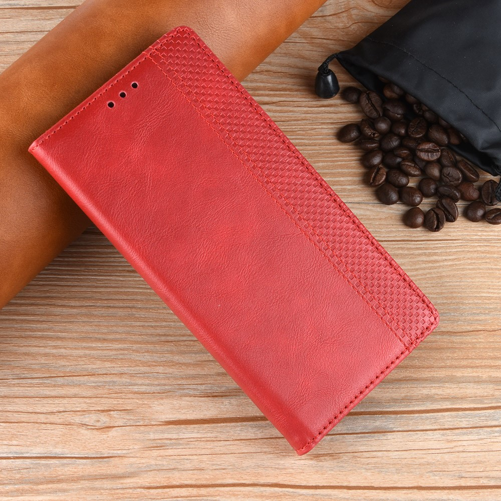 iPod Touch 7 / 6 / 5 Retro Leder Tasche Flip Cover Fashion Design - Rot