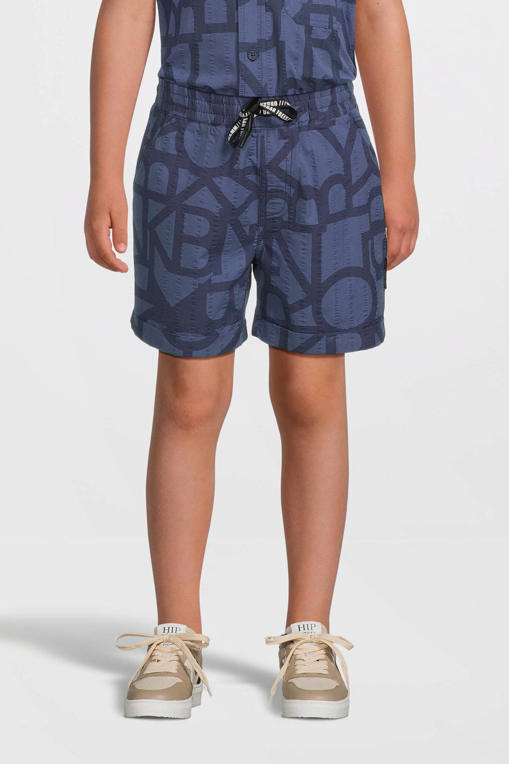 Me & My Monkey short Pake met all over print blauw