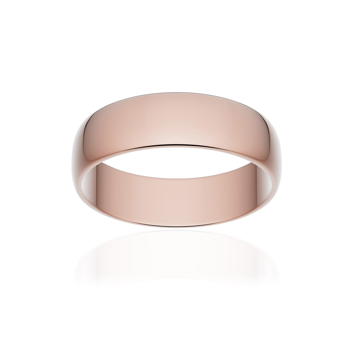 Alliance or 750 rose poli demi-jonc 5,5mm