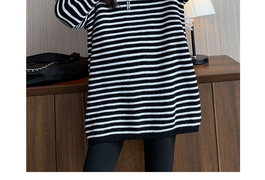NEUF - Zwangerschapsjurk met ronde hals en strepen, losvallend model, legging, set