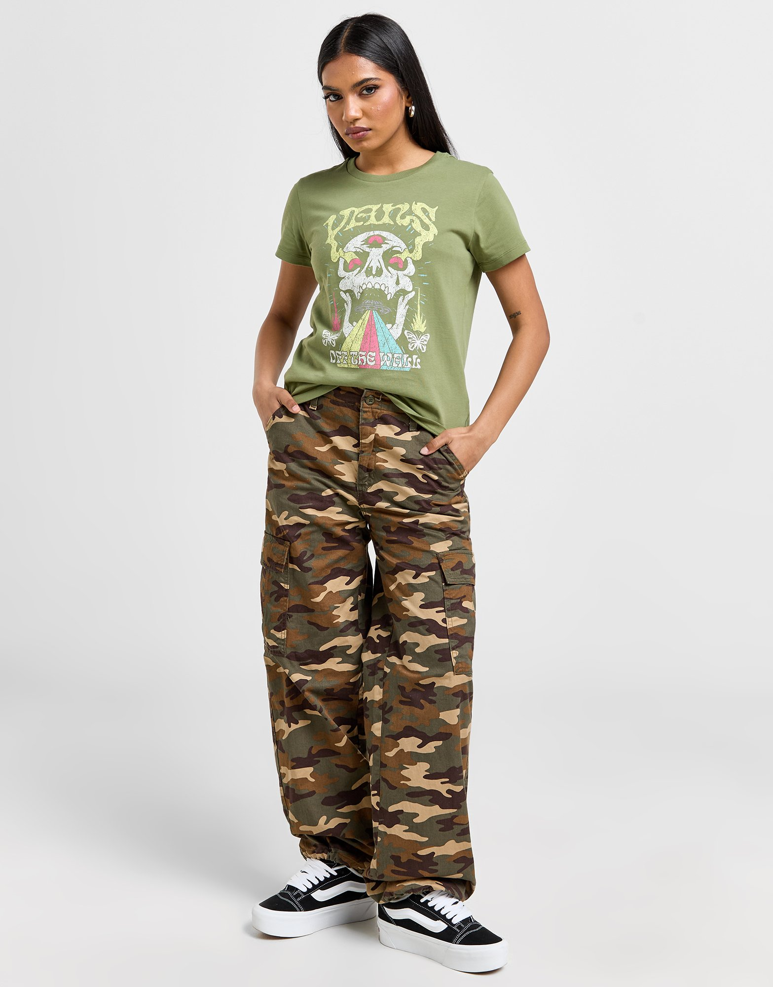 Vans T-shirt Skull Saucer Femme