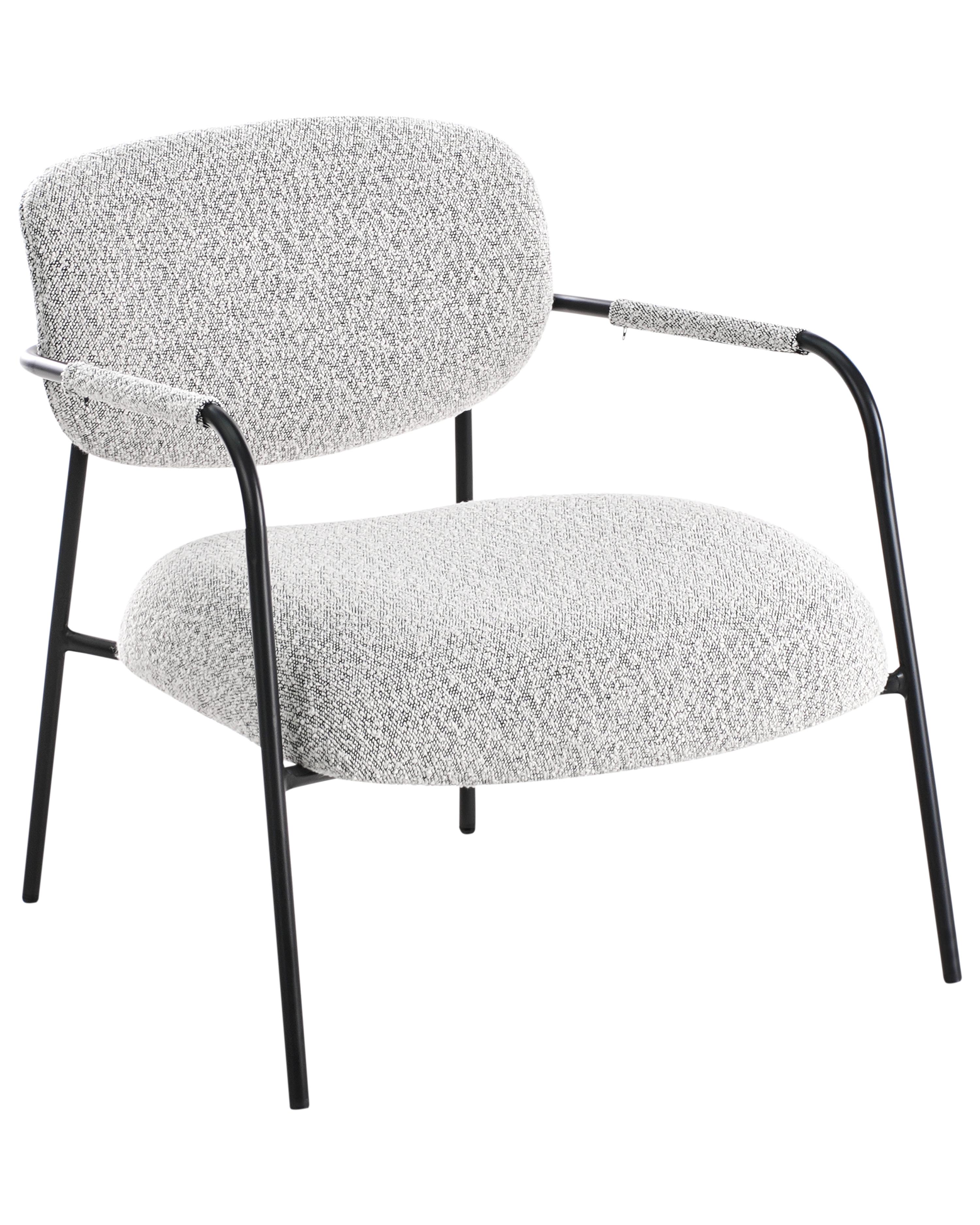 Fauteuil AUSVIKA Stof Zwart/wit