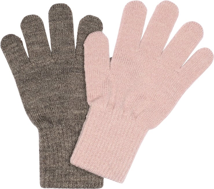 Melton Comfy gloves 2-pack Mix denver mel alt rosa