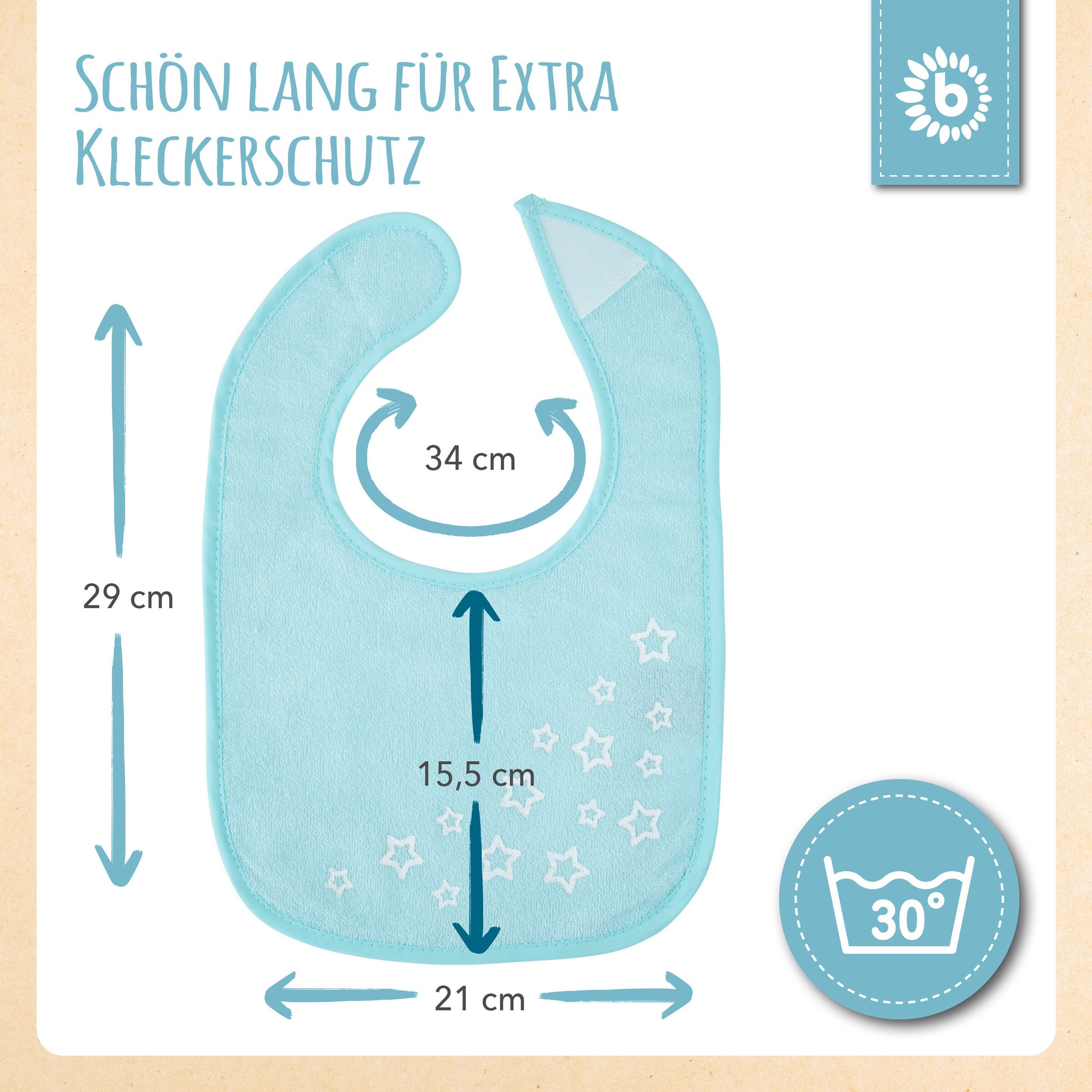 Bieco Lätzchen 5er Pack Türkis