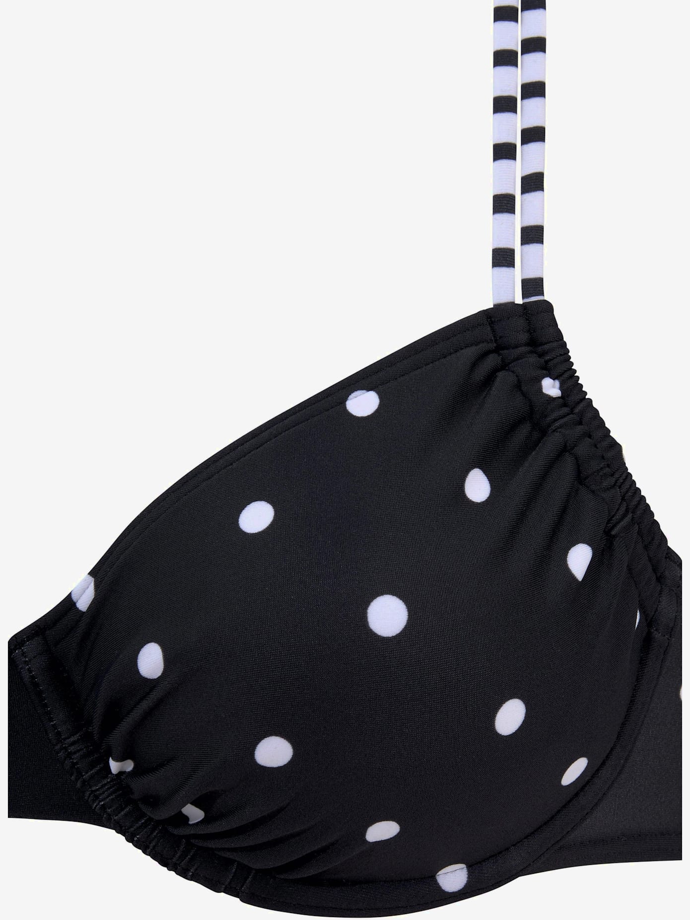 Haut de maillot de bain à armatures motif à pois tendance
