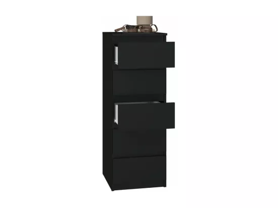 Armoire Malwa W5 NOIR 5 tiroirs