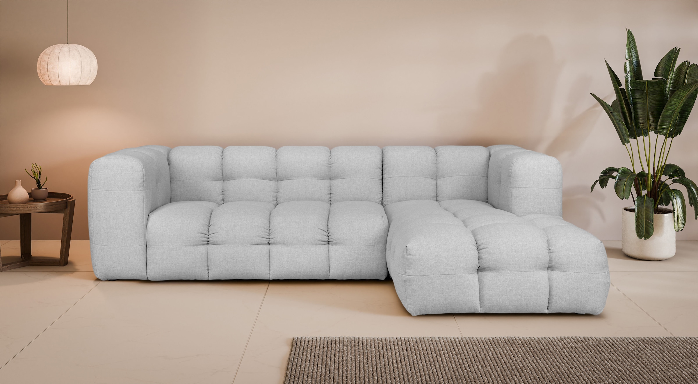 LeGer Home by Lena Gercke Ecksofa »TALISHA L-Form Designersofa, moderne Steppung, B/T/H: 276/178/75 cm« aufwendig gepolstert, hoher Sitzkomfort