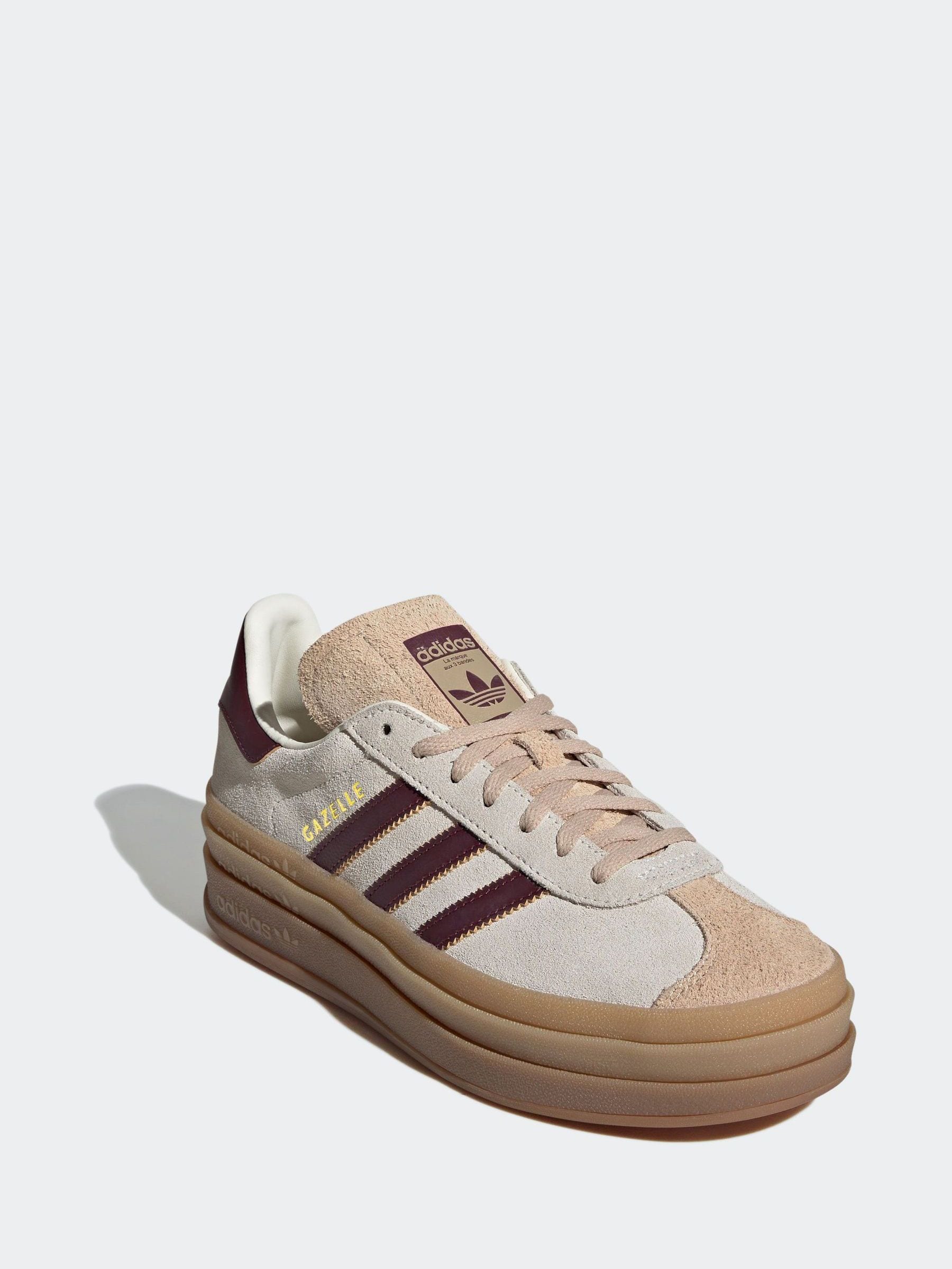 Beige/rood - adidas Originals Gazelle Bold W Trainers