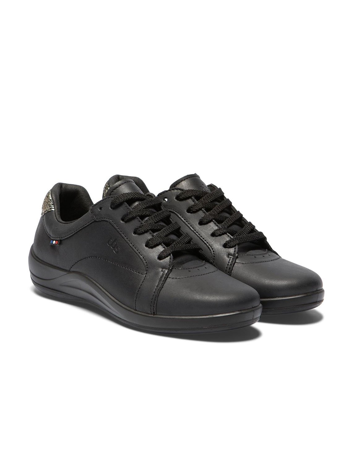 Baskets Femme Confort Dessus Cuir Noir
