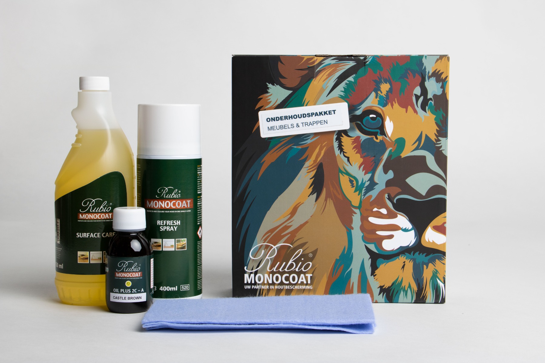 Forzalaqua onderhoudsset voor massief eiken castle brown