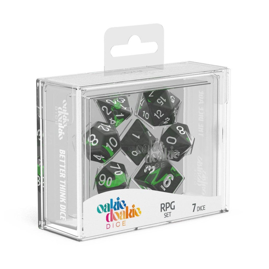 Oakie Doakie Dice dés RPG-Set Enclave - Emerald (7)