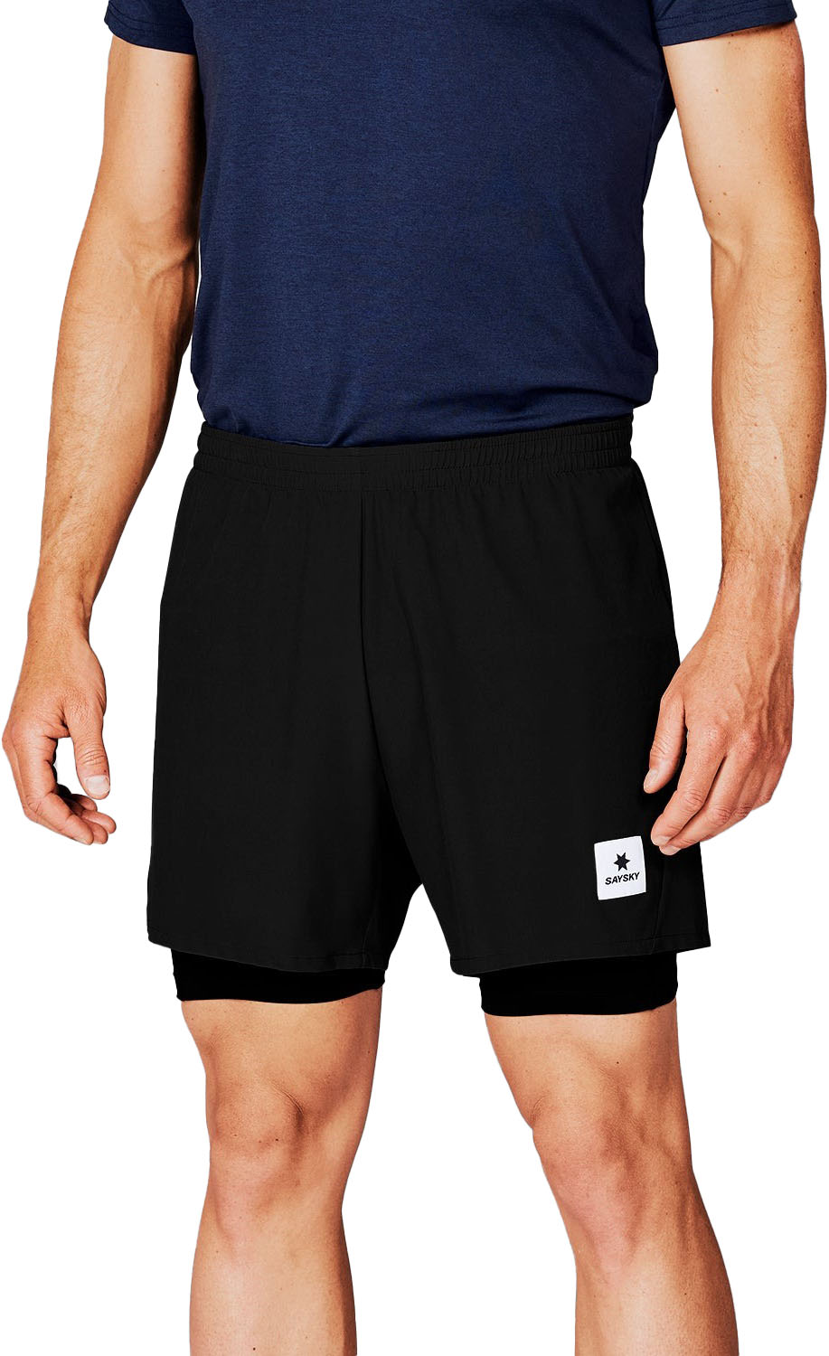 2 in 1 Pace Shorts 5' Herre 901/Black