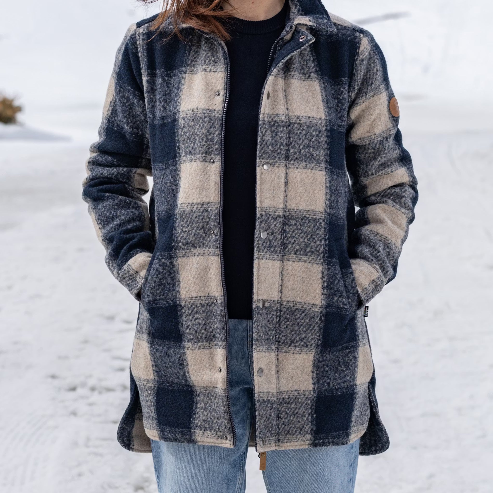 Frauen Jacke Marla Karo dark navy
