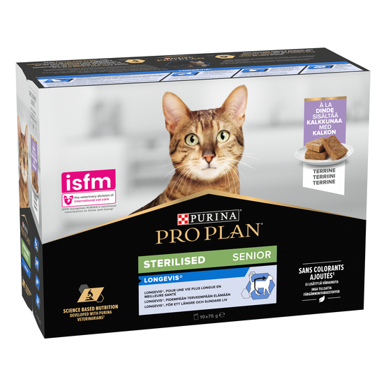 Terrine sterilised Longevis dinde - chat senior 10x75g