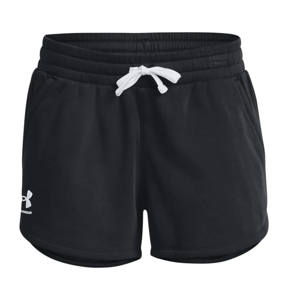 Under Armour UA RIVAL FLEECE - Short Femme black/white