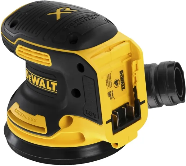 DeWALT DCW210NT-XJ, Random orbital sander, Sort, Gul, 8000 rpm, 12000 rpm, 12,5 cm, Batteri medfølger ikke