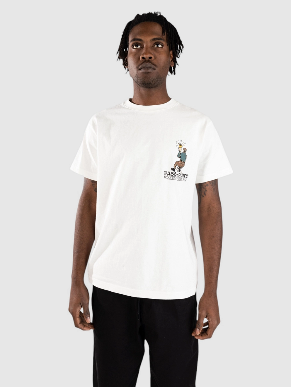 Pass Port Wine Em' T-Shirt white