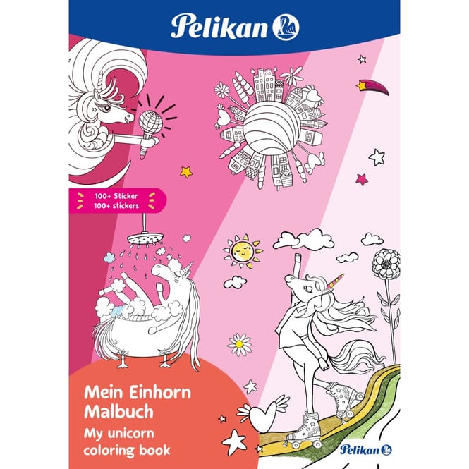 Malbuch - Mein Einhorn - mit über 100 Stickern