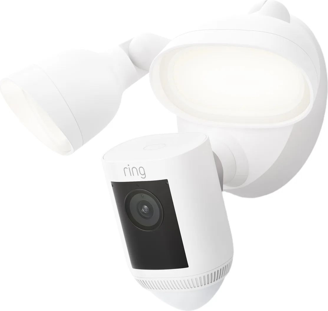 Ring Floodlight Cam Wired Pro Blanc Caméra de surveillance
