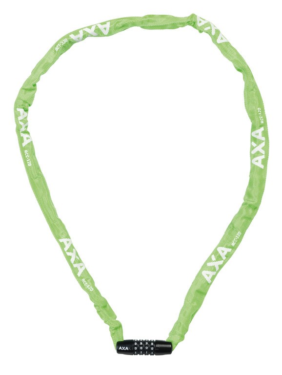 AXA Rigid Kædelås med kode 120 cm grøn