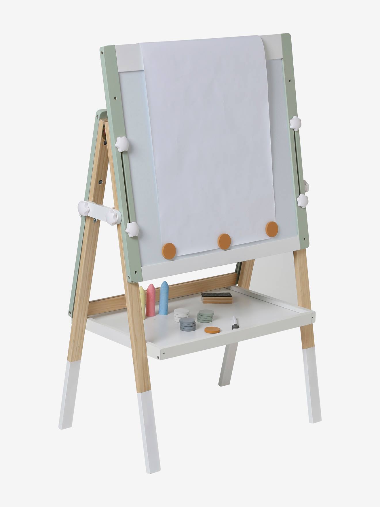 Quadro negro multicolorido de madeira 4 em 1 com certificação FSC®