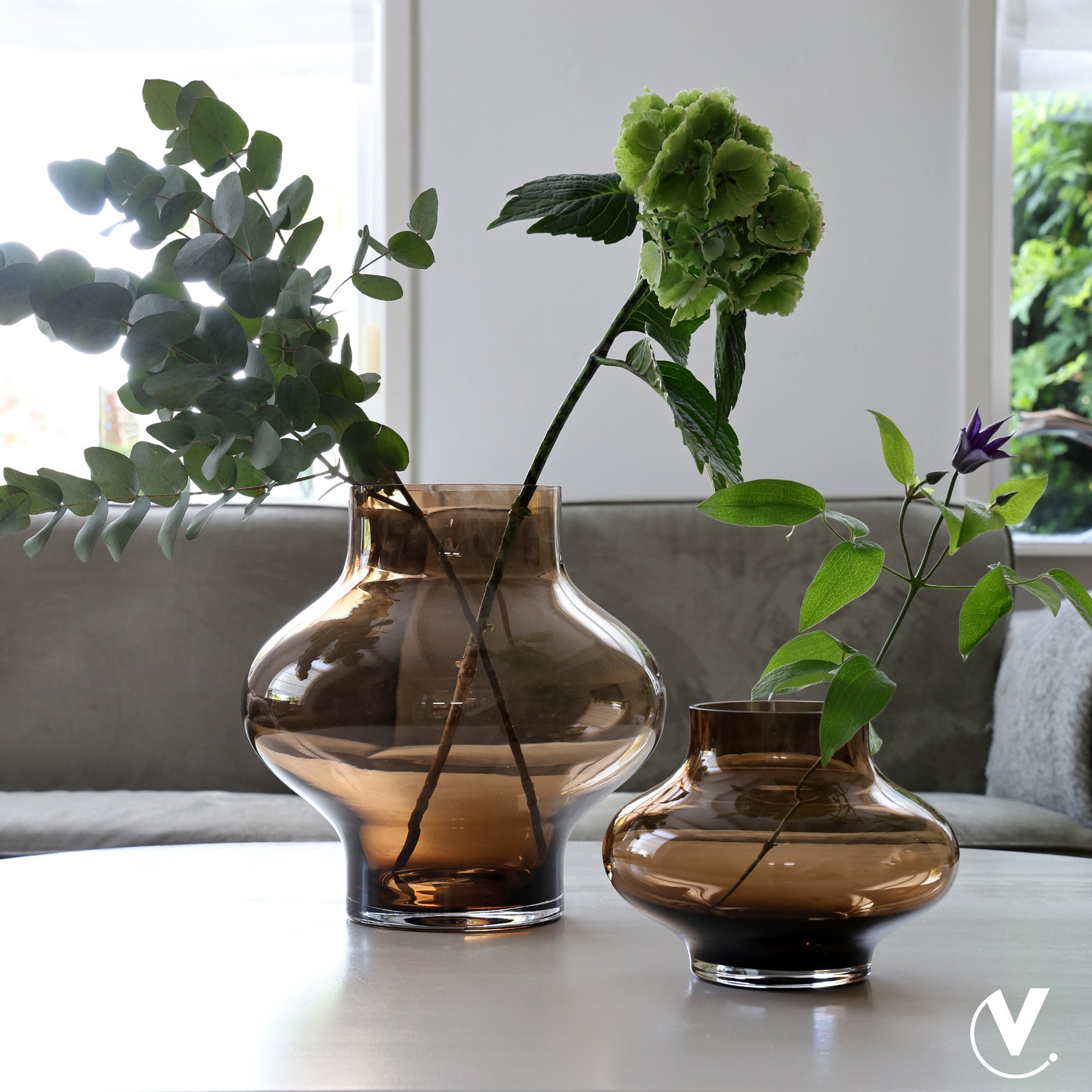 Vase The World - Ruvuma M taupe Ã28 x H28 cm