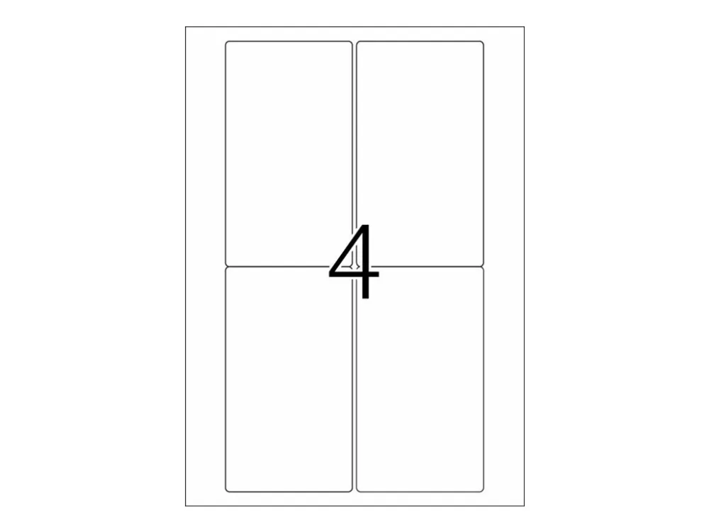 HERMA Premium - Papir - mat - permanent selvklæbende - hvid - 139.7 x 78.7 mm 400 etikette(r) (100 ark x 4) laminerede adressemærkater