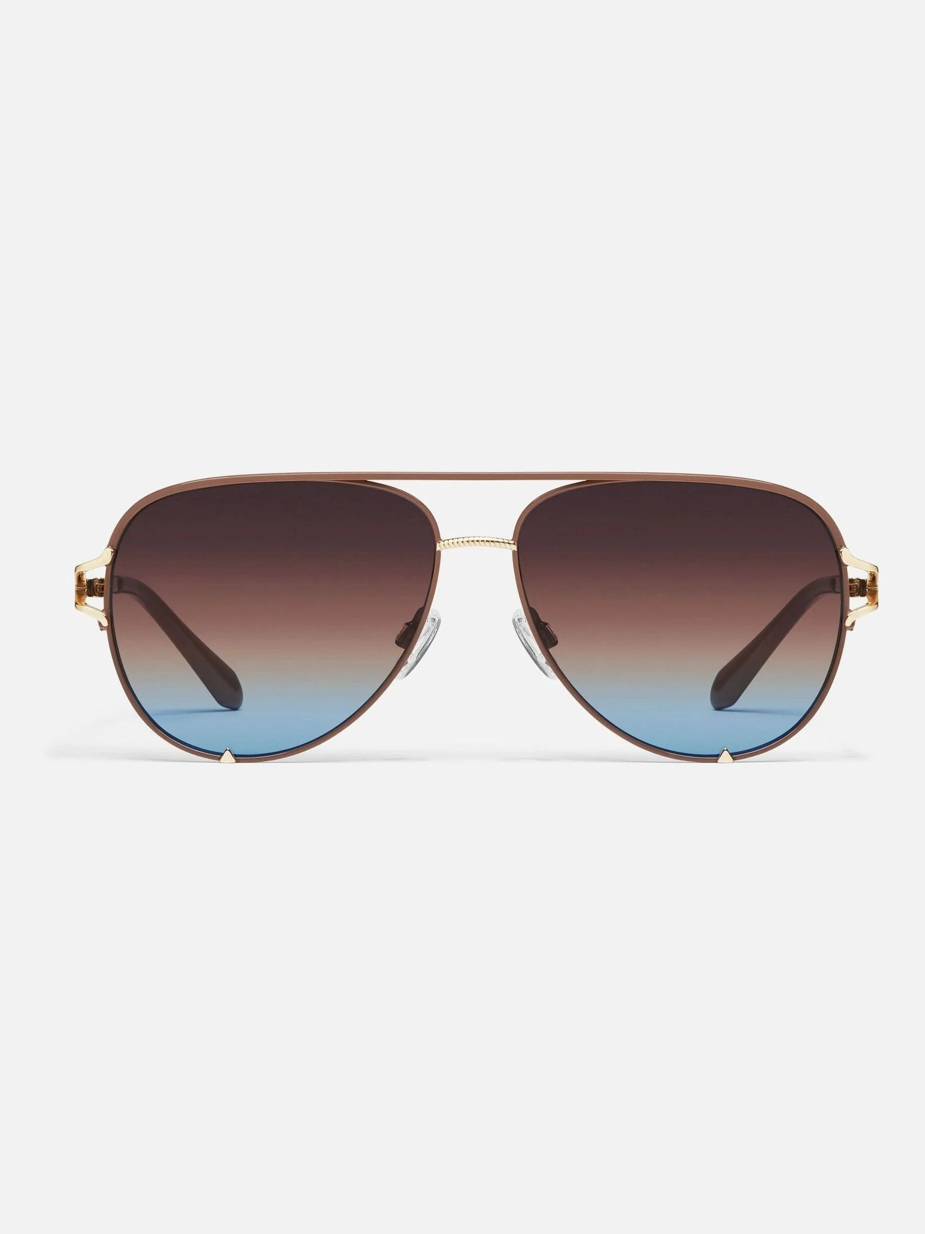 Met bladgoud - QUAY High Key Twist Sunglasses