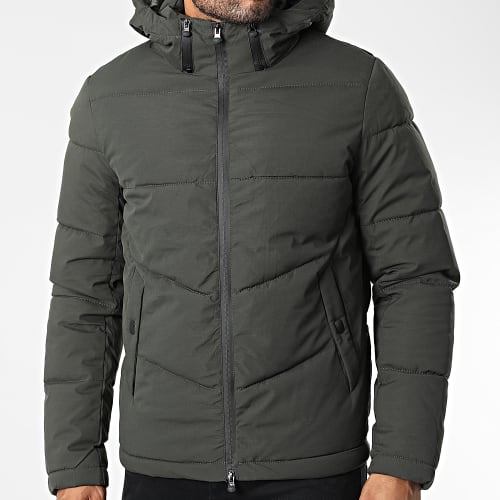 Doudoune Capuche Vert Kaki