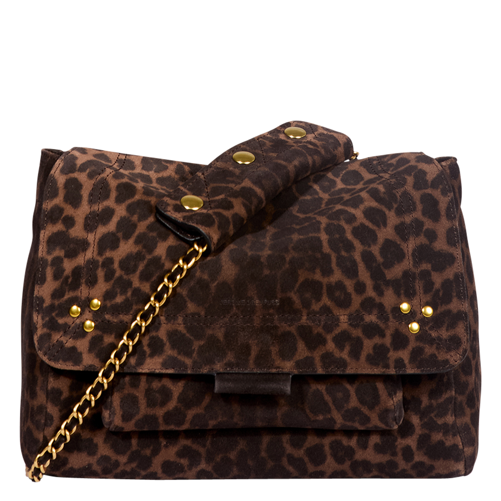 LULU M - Sac bandoulière léopard en cuir | Marron