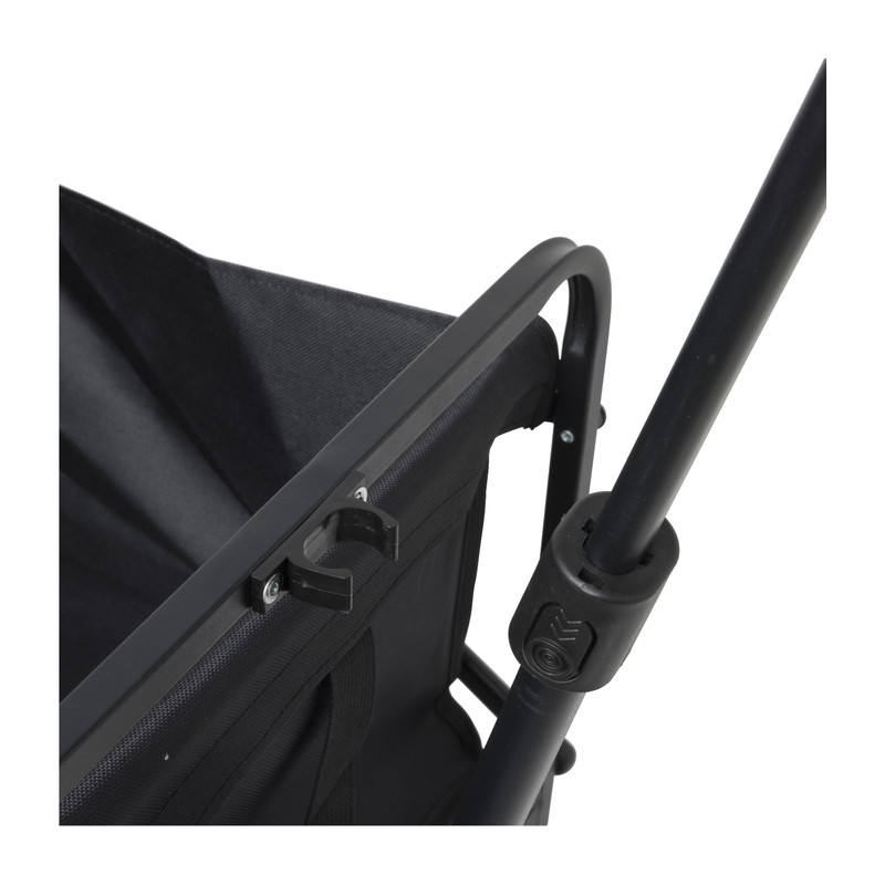 Opvouwbare bolderkar - zwart - 103x54x108 cm