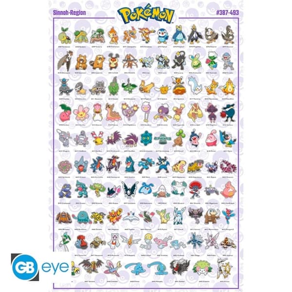 Abysse Sinnoh Pokémon-plakat - 91,5 x 61 cm