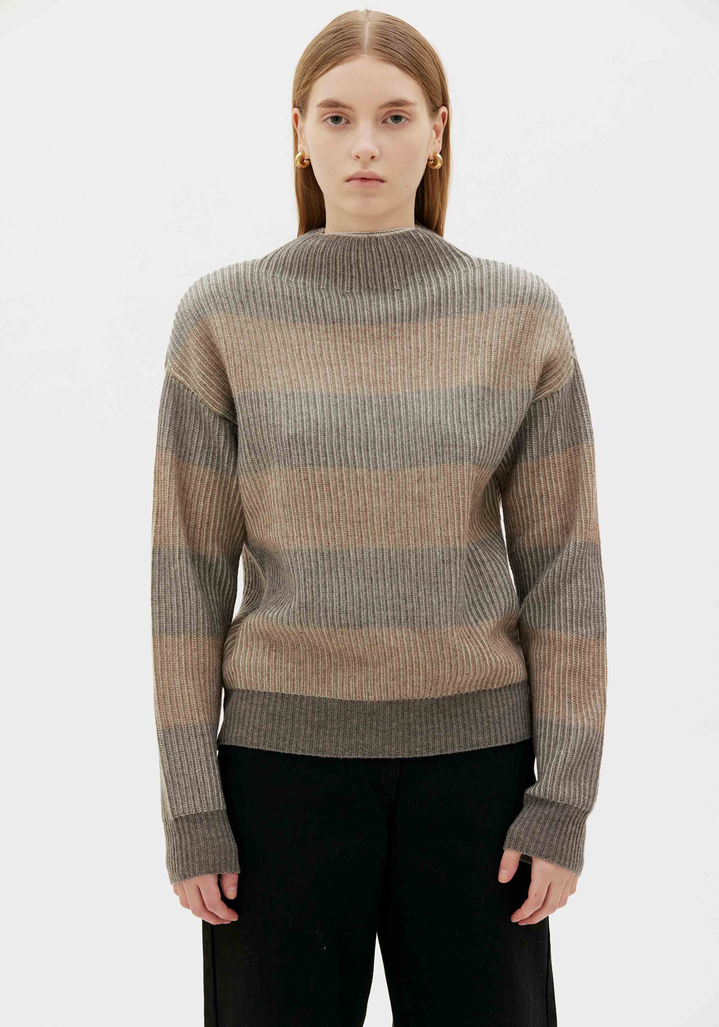 Maska Strickpullover Mitzi Oat Beige Multicolour