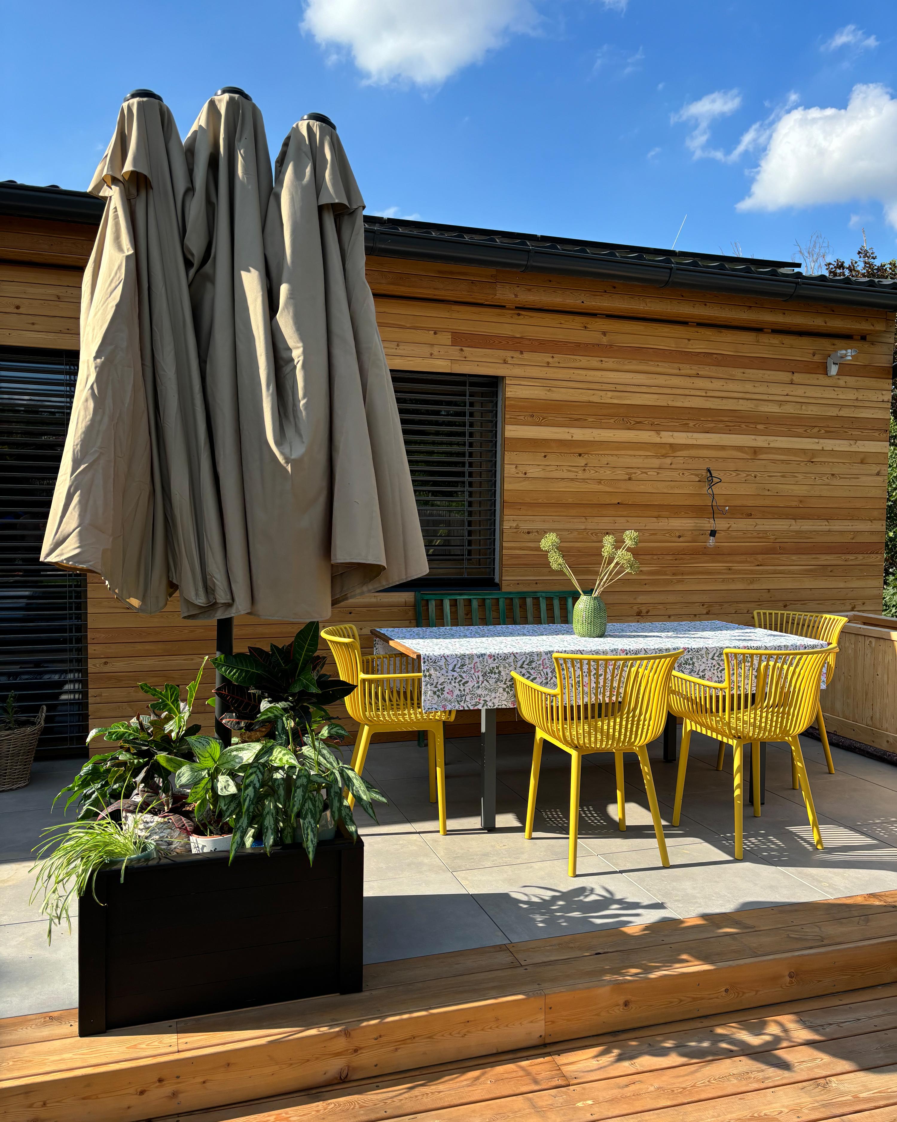 Set van 4 tuinstoelen PESARO Geel
