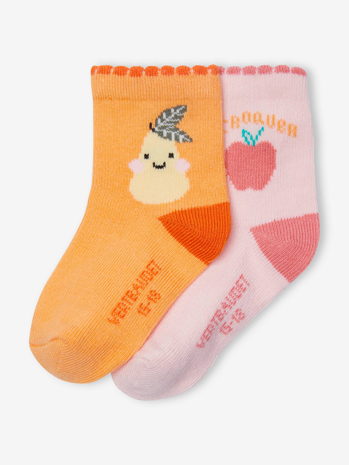 Pacote com 3 pares de meias de bebê 