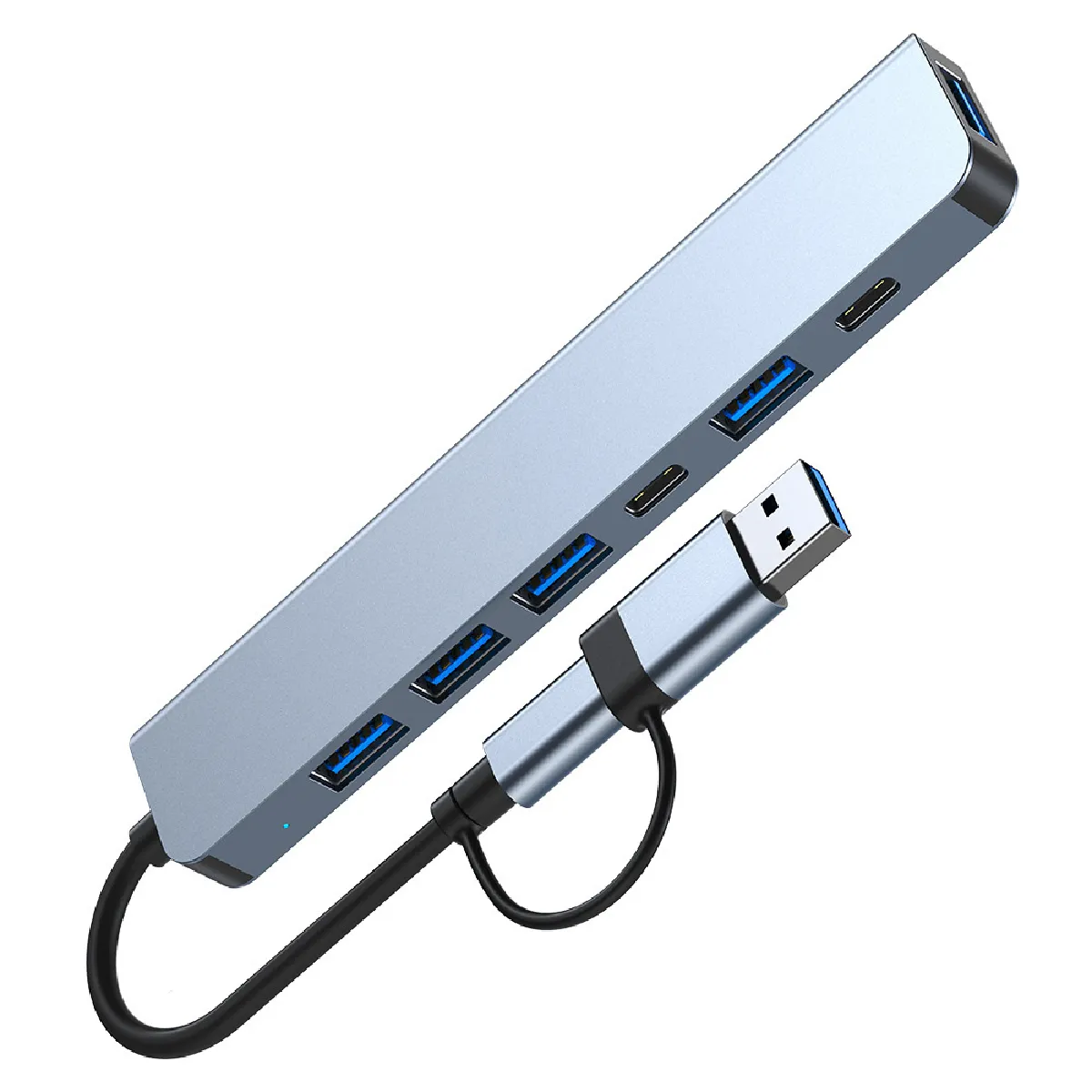 INF Hub 7 ports USB-C/USB 3.0 - Gris