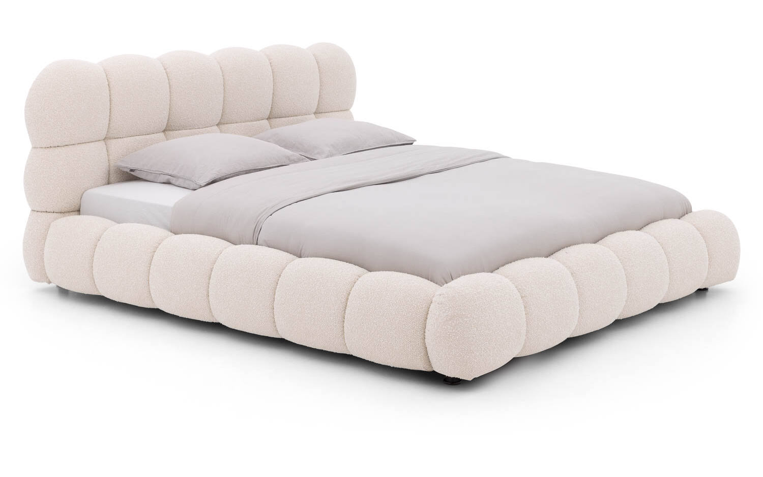 Goossens Gestoffeerd Bedframe Cloud - 180 x 200 - Ahenk 9851 beige -