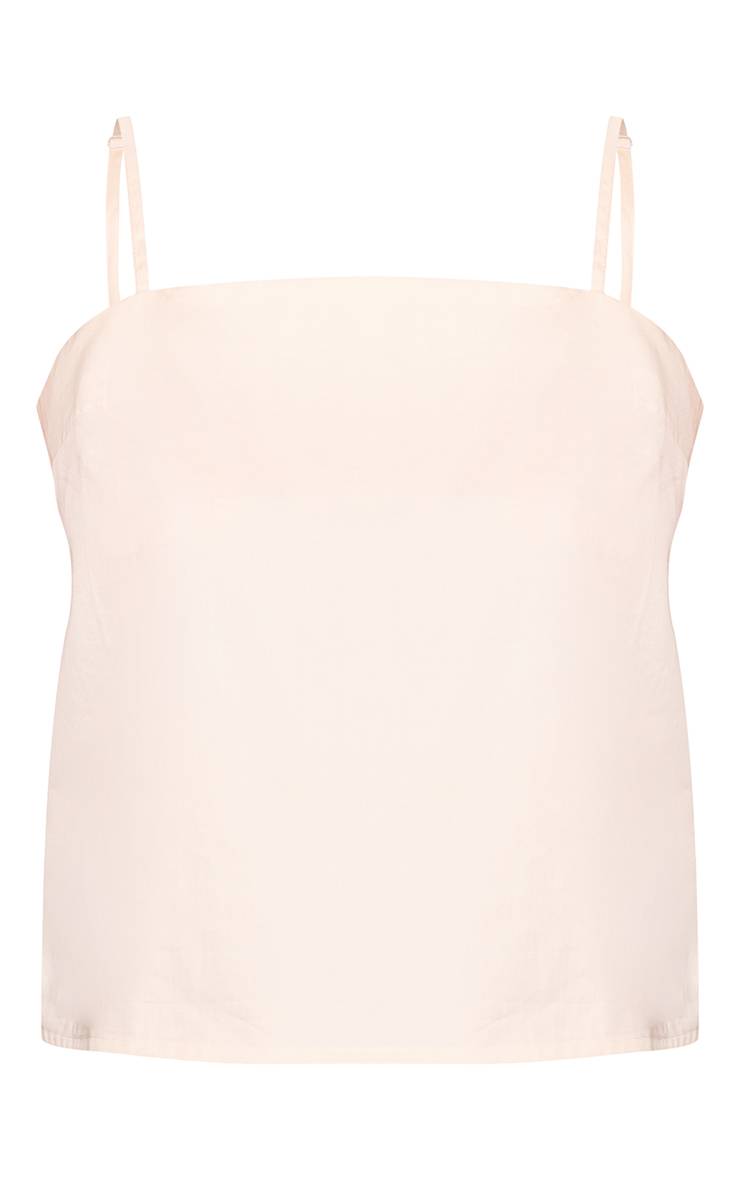Blanc Top Caraco Col Carré En Coton Ensemble Coordonné