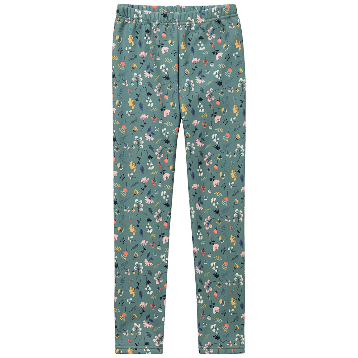 Topolino Mädchen Thermo-Leggings mit Blumen grün