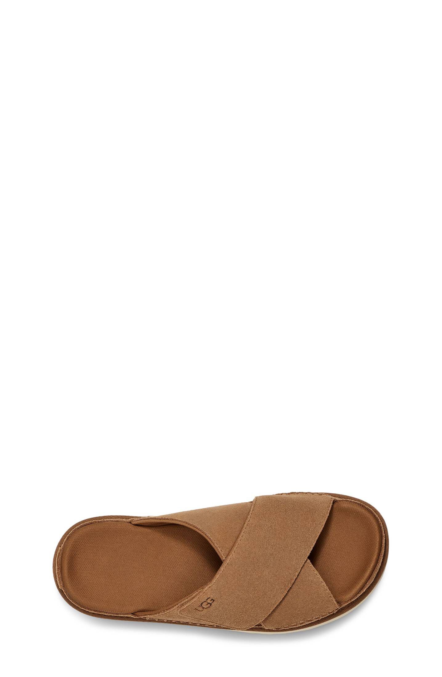 UGG| Damen Pantoletten GOLDENSTAR CROSS SLIDE mit Leder
