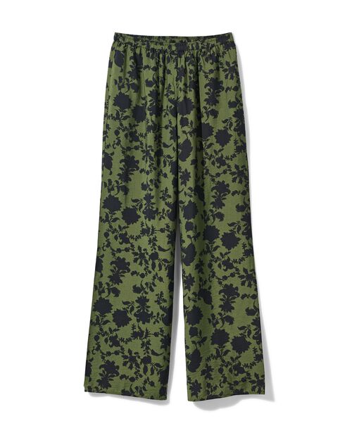 pantalon Lara à fleurs pour femmes vert