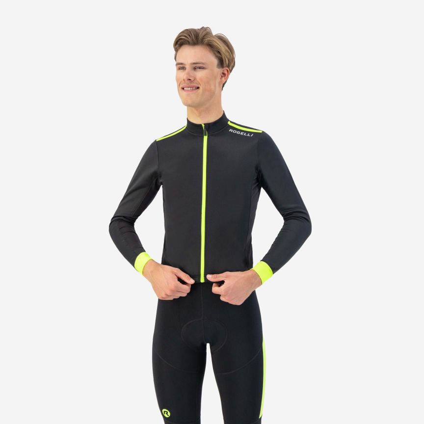 Rogelli Core Langeærmet Cykeltrøje Sort/Neon