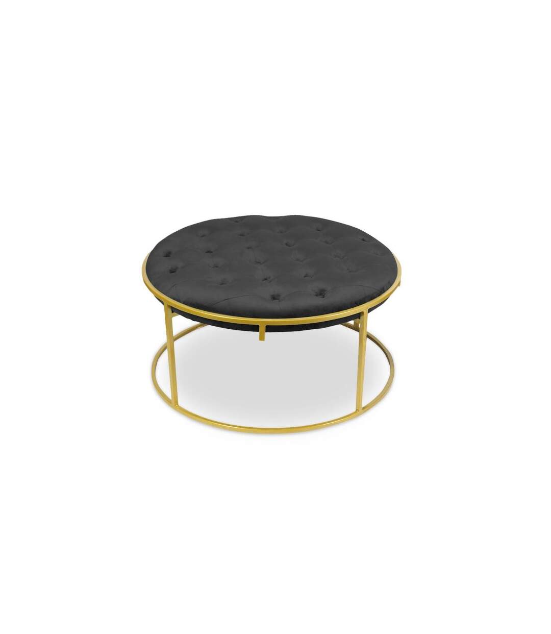 Paris Prix - Lot De 2 Poufs Design En Velours valona 75cm Noir