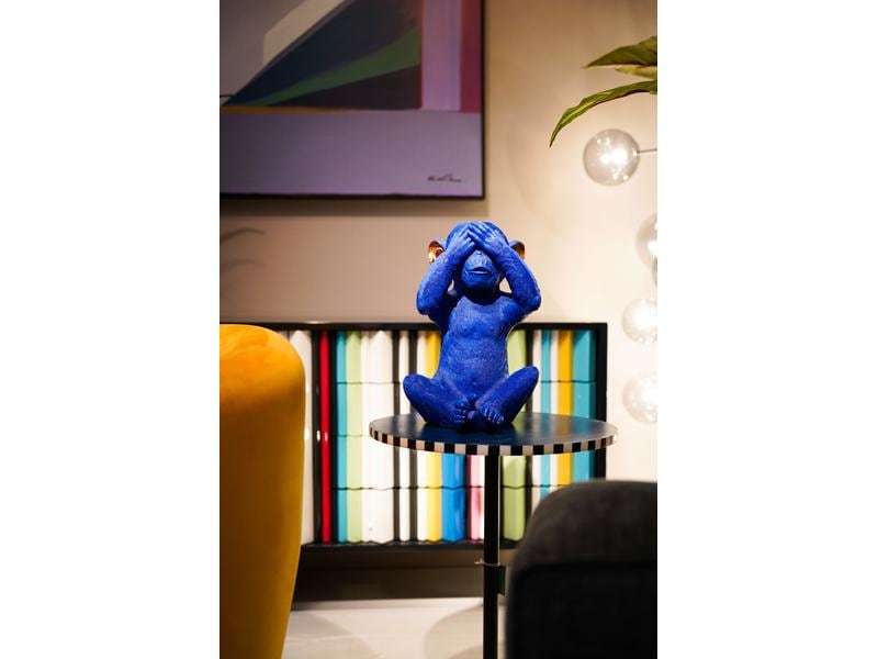 Kare Spardose Monkey Mizaru Blau Tier-Sparkasse