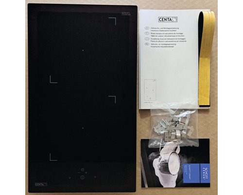 CENTA Inductiekookplaat TIAKI Frameloos 30 x 52 cm 2 kookzones