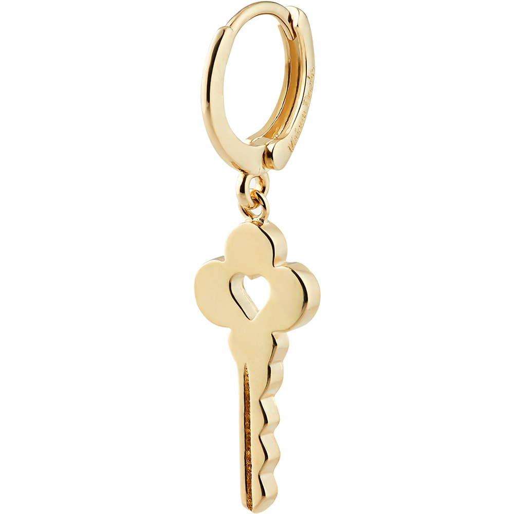Boucle d'oreille - Key - Laiton doré or 1 micron
